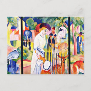 Cartão Postal August Macke - Zoo Grande, pintura August Macke