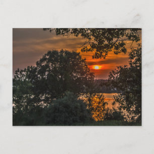 Cartão Postal August Sunset no Manistee Lake Postcard