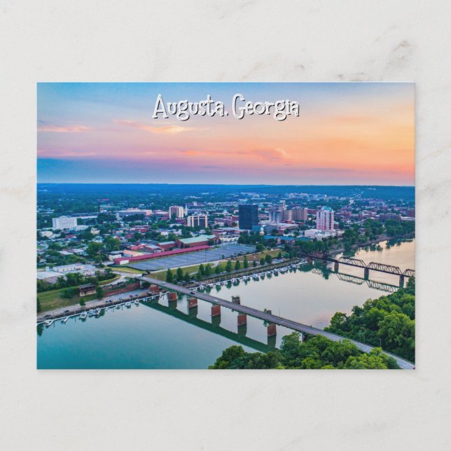Cartão Postal Augusta Georgia Postcard Sunset (Frente)
