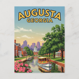 Cartão Postal Augusta Georgia Viagem