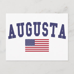 Cartão Postal Augusta US Flag