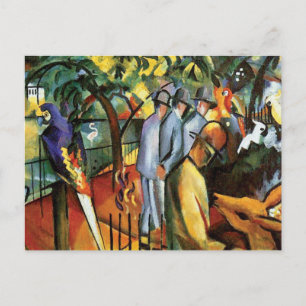Cartão Postal Auguste Macke - Jardim Zoológico Amante de Animais