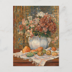 Cartão Postal Auguste Renoir Ainda Life with Flowers and Prickly