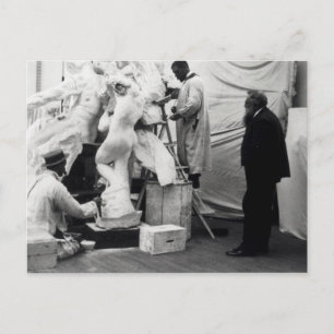 Cartão Postal Auguste Rodin  in his Paris studio