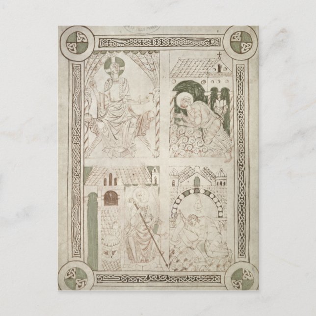 Cartão Postal Augustine no Fés de Cristo e Escribe (Frente)