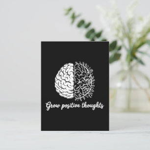Cartão Postal Aumente os pensamentos positivos - Inspiração