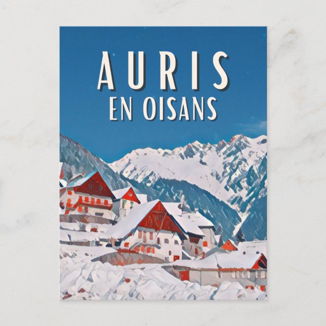 Cartão Postal Auris en oisans Station de ski (Frente)