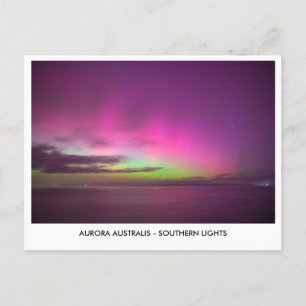 Cartão Postal Aurora Australis - Southern Lights Night Sky