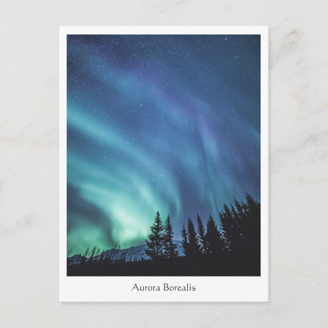 Cartão Postal Aurora Boreal (Frente)