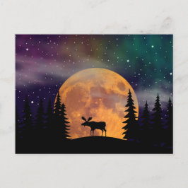 Cartão Postal Aurora boreal do norte das noites
