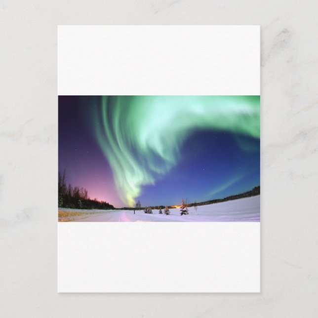 Cartão Postal Aurora Borealis (Frente)