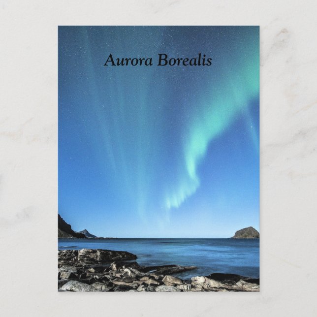 Cartão Postal Aurora Borealis, Luzes Nortes (Frente)
