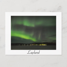 Cartão Postal Aurora borealis no céu carta branca