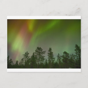 Cartão Postal Aurora Borealis Norte Luzes Céu Brilhante