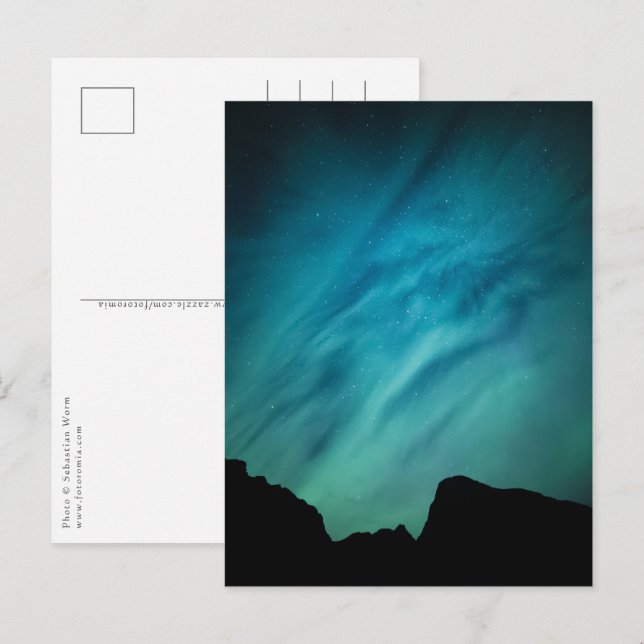 Cartão Postal Aurora Borealis Noruega (Frente/Verso)