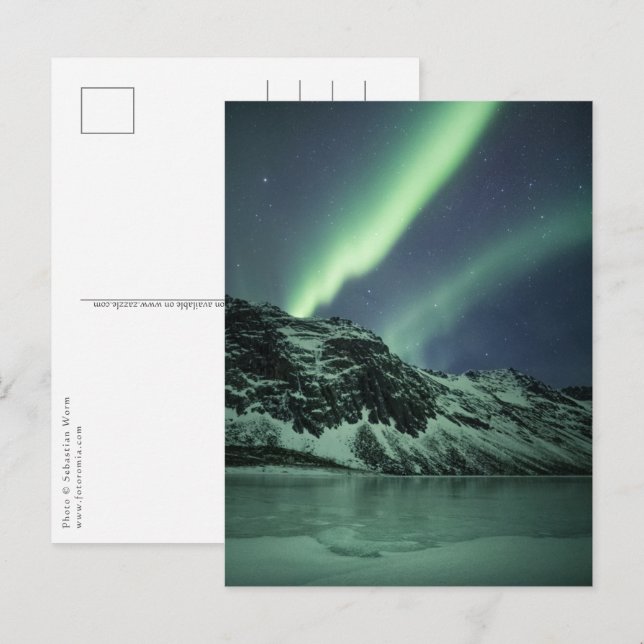 Cartão Postal Aurora Borealis Noruega (Frente/Verso)