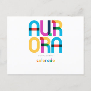 Cartão Postal Aurora Colorado Meio século, Pop Art,