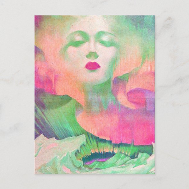 Cartão Postal Aurora de Clive Henry cor-de-rosa (Frente)