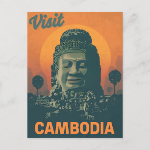 Cartão Postal Aurora Mística no Camboja