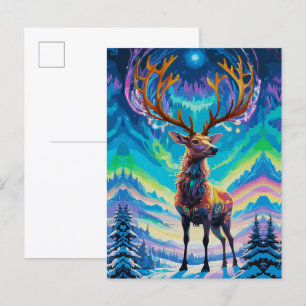Cartão Postal Aurora Stag: Magia na Noite