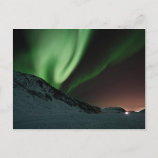Cartão Postal Aurora verde Borealis Noruega da aurora boreal