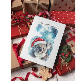 Cartão Postal Aussie Christmas Cheer, costume de Koala Bear