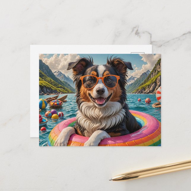 Cartão Postal Aussie engraçado em uma viagem de flutuação (Frente/Verso In Situ)