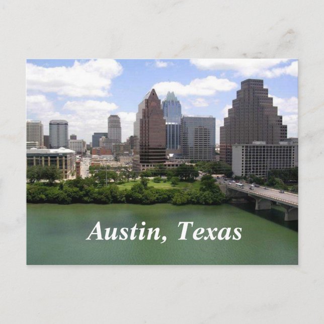 Cartão Postal Austin, cartão-postal do Texas (Frente)