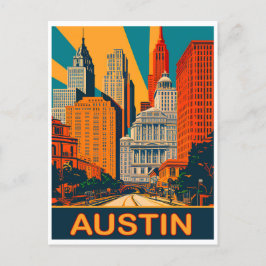Cartão Postal Austin em cores vibrantes, Viagem