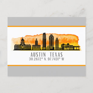 Cartão Postal Austin Skyline Latitude