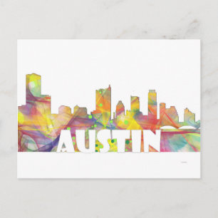 CARTÃO POSTAL AUSTIN TEXAS SKYLINE MCLR2