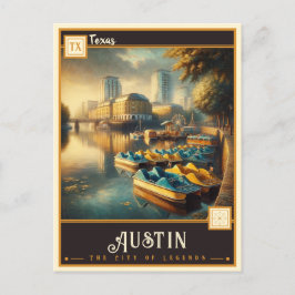 Cartão Postal Austin, Texas | Vintage