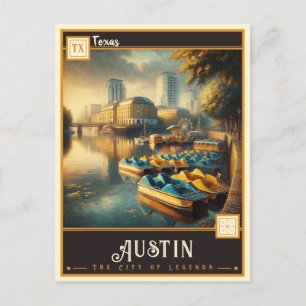Cartão Postal Austin, Texas Vintage