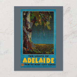Cartão Postal Austrália Adelaide - Poster de Viagens vintage Re