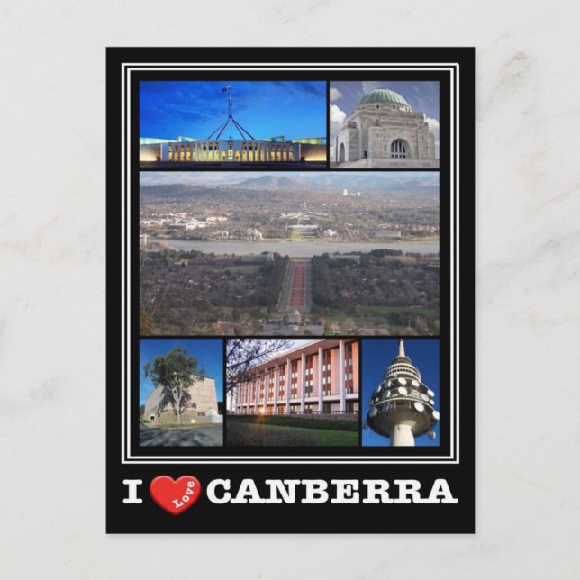 Cartão Postal Austrália - Canberra - I Love - (Frente)