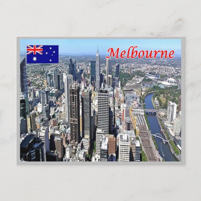 Cartão Postal Austrália - Cidade de Melbourne - (Frente)