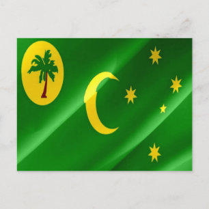 Cartão Postal Austrália - Ilhas Cocos (Keeling) - Bandeira -