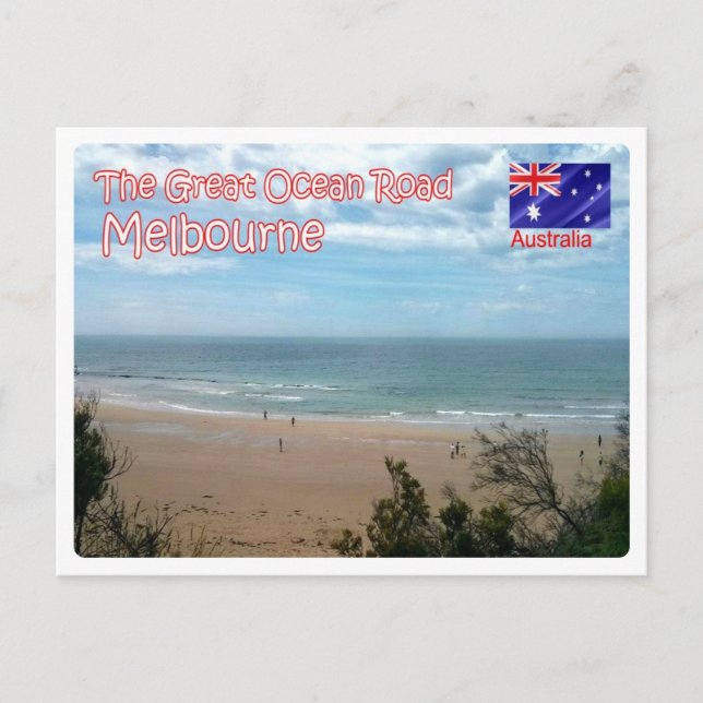 Cartão Postal Austrália - Melbourne - A Grande Oceano - (Frente)