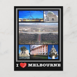 Cartão Postal Austrália - Melbourne - I Love -