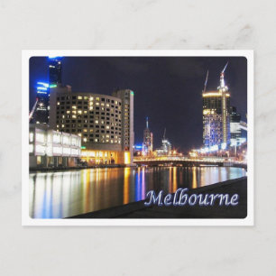 Cartão Postal Austrália - Melbourne - Reflexões -