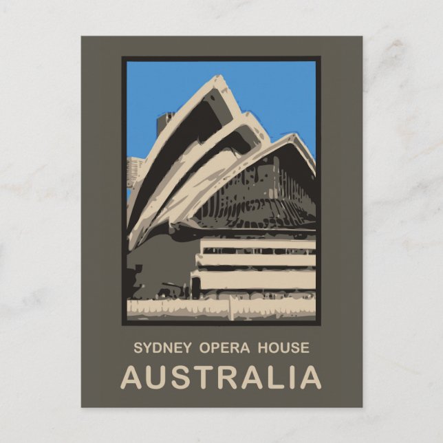 Cartão Postal Austrália Sydney Opera House (Frente)