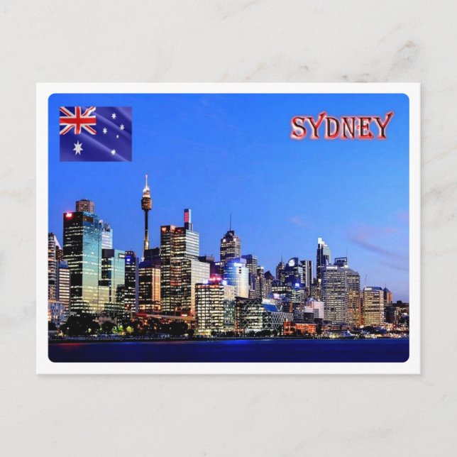 Cartão Postal Austrália - Sydney - Skyline - (Frente)