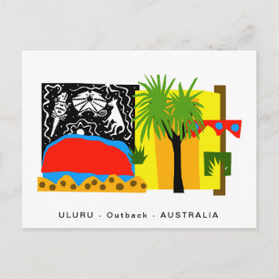 Cartão Postal Austrália - ULURU - Outback - deserto