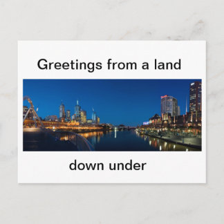 Cartão Postal Australiano Cidade de Melbourne