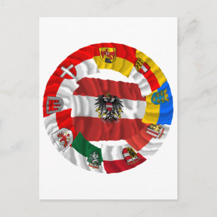 Cartão Postal Áustria e seus Sinalizadores de Onda Laender