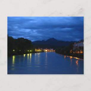 Cartão Postal Áustria - Innsbruck - Noite Azul