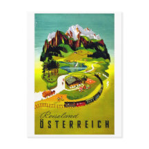Áustria, país de viagem, ferrovia, viagem vintage