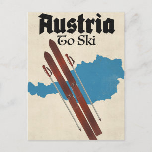 Cartão Postal Áustria Para Esquiar