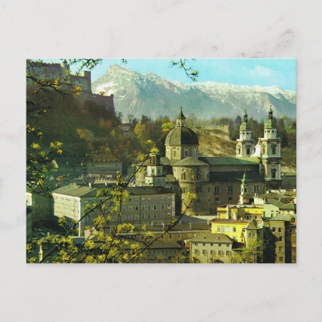 Cartão Postal Áustria, Salzburgo, Hofburg, Hofkirche (Frente)