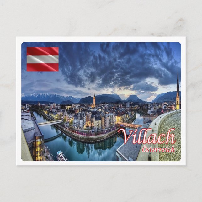 Cartão Postal Áustria - Villach - (Frente)
